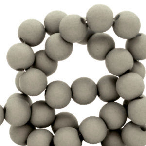 Acryl kralen mat Greenish Grey 6mm