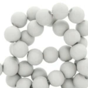 Acryl kralen mat Mouse Grey 6mm
