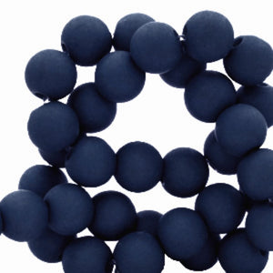 Acryl kralen mat Night Blue 6mm