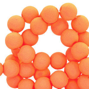 Acryl kralen mat Orange 6mm