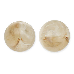 Acryl kralen rond Beige brown-white 12mm