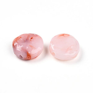 Acryl kralen structuur rond Misty Rose