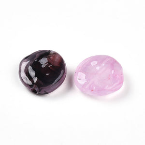 Acryl kralen structuur rond Plum