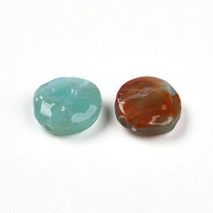 Acryl kralen structuur rond Turquoise