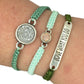Armbandje ''love what you do'' - olive & zilver