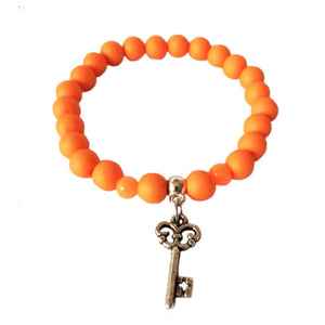 Armband sleutel oranje