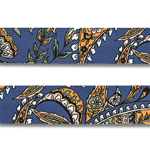 Bandana Koord Stof bloem en blad Blue