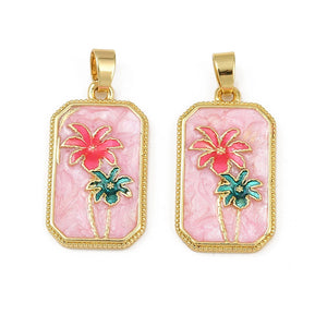 Bedel Enamel Bloemen Roze