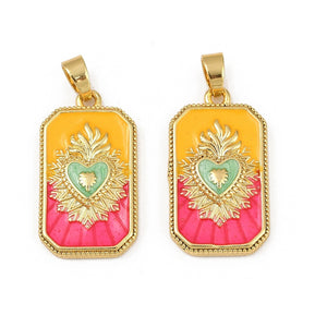 Bedel Enamel Heilig Hart Hart Colorful