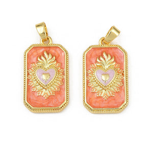 Bedel Enamel Heilig Hart Hart Oranje