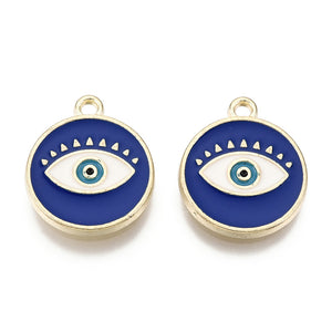 Bedel Enamel Lucky Eye Rond Goud