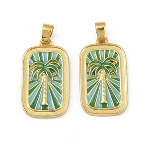 Bedel Enamel Palmboom Groen