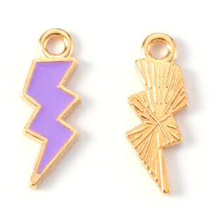 Bedel Enamel bliksem lila goud