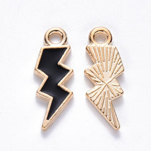 Bedel Enamel bliksem zwart goud