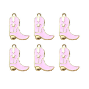 Bedel Enamel cowboy boots roze