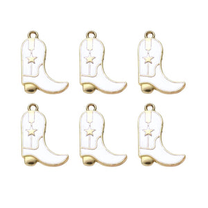 Bedel Enamel cowboy boots wit