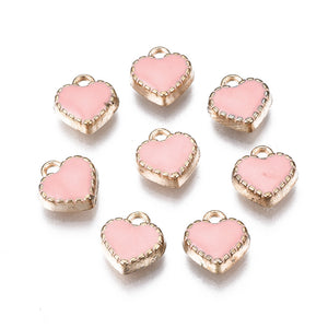 Bedel Enamel hart roze goud