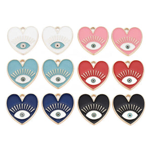 Bedel Enamel heart eye goud