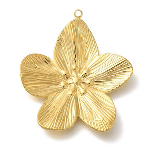 Bedel RVS Stainless steel grote bloem Goud