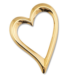 Bedel RVS Stainless steel hangers heart Goud