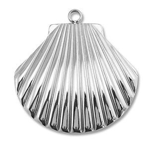 Bedel RVS Stainless steel hangers schelp Zilver