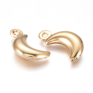 Bedel RVS maantje 3D Goud