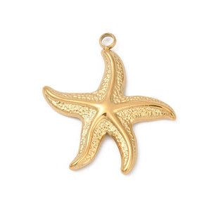 Bedel RVS marine starfish goud