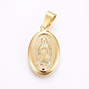 Bedel RVS virgin mary goud