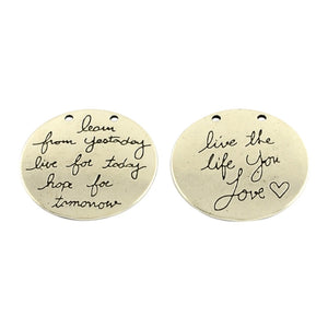 Bedel 'live the life you love' zilver