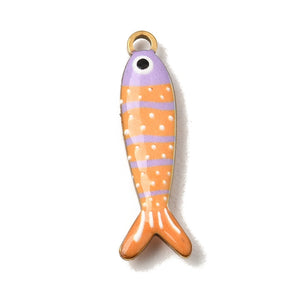 Bedel enamel RVS vis light salmon