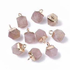 Bedel facet gemstone quartz strawberry gold