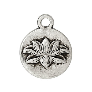 Bedel lotus rond zilver