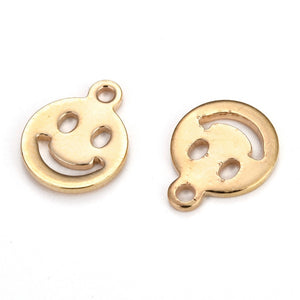 Bedel smiley 14k gold plated