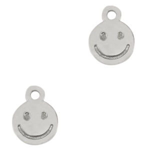 Bedel smiley DQ zilver