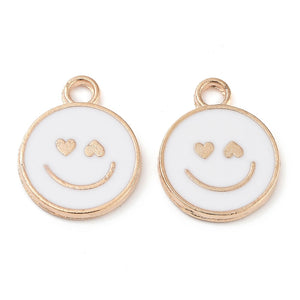 Bedel smiley heart eyes white goud