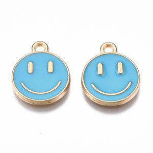 Bedel smiley blauw