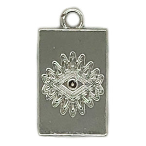Bedel tag eye zilver