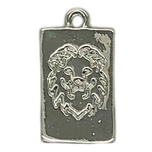 Bedel tag lion zilver