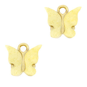 Bedel vlinder yellow goud