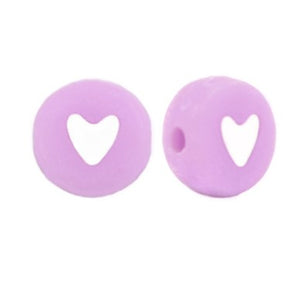 Acryl Hartjes Kralen Spring lavender