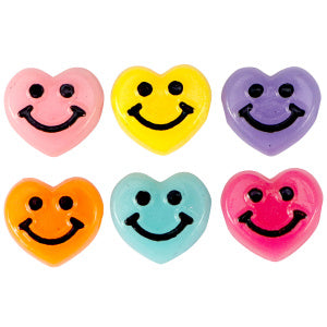 Acryl Smiley Kralen hart Multicolour 3d
