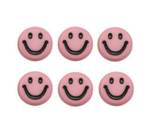 Acryl Smiley Kralen pink