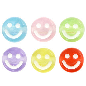 Acryl Smiley Kralen Multicolour transparant