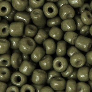 Rocailles Khaki green 4mm