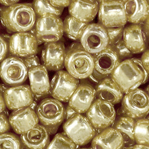 Rocailles Metallic shine gold champagne 4mm