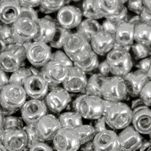 Rocailles Metallic shine silver 4mm