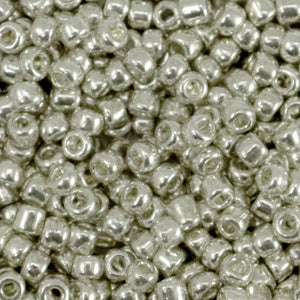 Rocailles Metallic shine warm silver 3mm