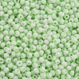 Rocailles frosted candy light green 3mm