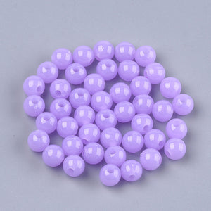 Acryl kralen jelly Lilac 6mm