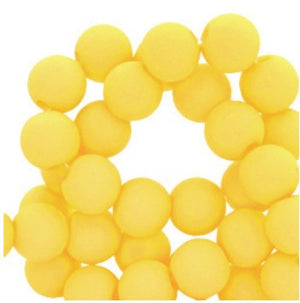 Acryl kralen mat Blazing yellow 4mm